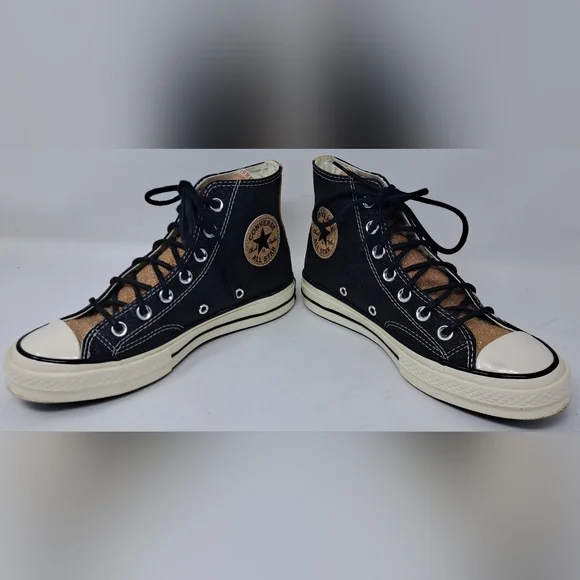 Converse Chuck Taylor Women's High Top Shoes Black Gold Glitter 6.5 US 37 EU - Picture 6 of 16